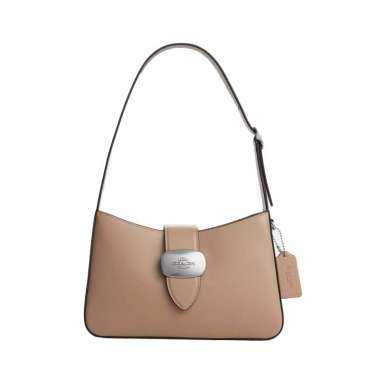 [12.12 Dealcember] Coach Eliza Shoulder Bag Smooth Leather Taupe Nude
