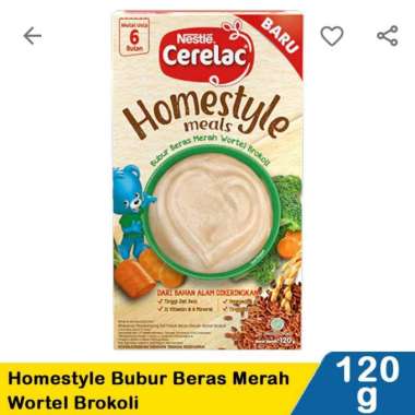 Nestle Cerelac Homestyle Bubur Beras Merah 120gr Wortel Brokoli