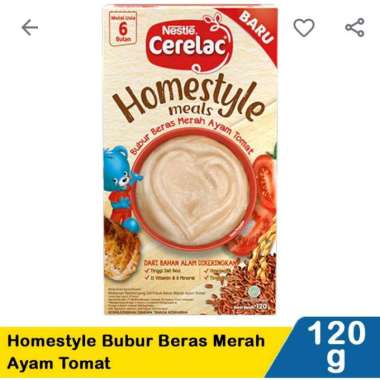 Nestle Cerelac Homestyle Bubur Beras Merah 120gr Ayam Tomat