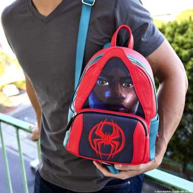 Loungefly Marvel Spider-Verse Miles Morales Hoodie Mini Backpack