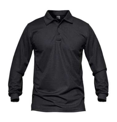 Kaos Polo Shirt Tshirt Baju Kerah Distro Hitam banyak warna POLOS LENGAN PANJANG custom pria wanita 