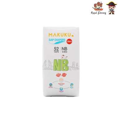 Makuku Slim SAP Diapers - NB52 - Tape / Perekat