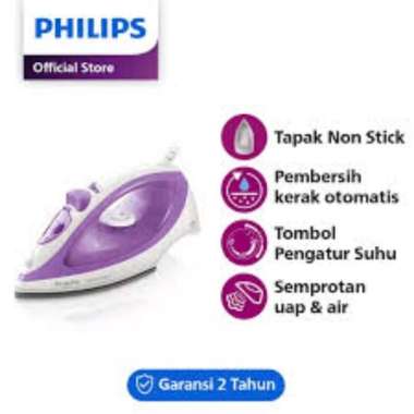 Setrika Philips GC 1418 Setrika Uap Optimal, Tapak Non-Stick, Setrika Uap