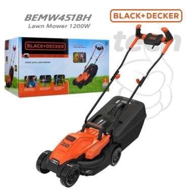 Mesin Pemotong Rumput Dorong Listrik Lawn Mower 1200W Black+Decker BEMW451BH