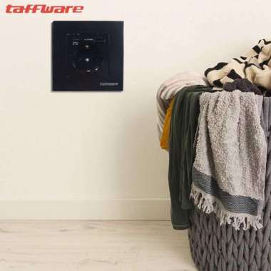 Taffware Stop kontak Dinding USB Type C Soket Listrik Square Wall HB16 T Colokan Listrik Staker Gepe