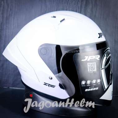 JPR HELM ZR16 SOLID | PEARL WHITE BLACK | JPX ZR-16 SINGLE SMOKE XL