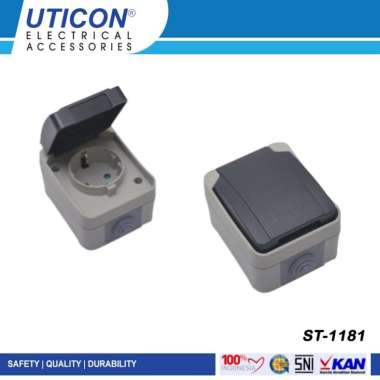 UTICON Stop Kontak Tutup 1 Lubang Outbow ST 1181 Tanpa Kabel