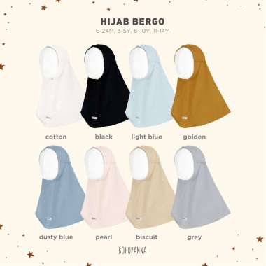 BOHOPANNA - HIJAB BERGO - Hijab Anak 11-14Y COTTON