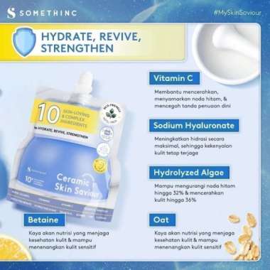 SOMETHINC Ceramic Skin Saviour Moisturizer Gel - Pelembap Krim Pagi dan Malam Somethinc Ceramic Skin
