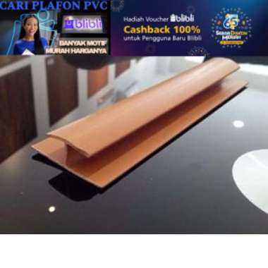lis sambungan|Lis H|Lis sambungan Coklat |Lis sambungan pvc Putih / Plafon Pvc
