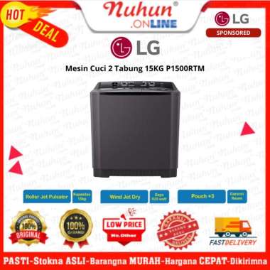 LG Mesin Cuci 2 Tabung P 1500 RTM 15kg
