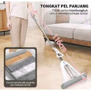 Alat Pel Lantai Peras Otomatis BARU /Pel Lantai Karet Lipat Ezzy
