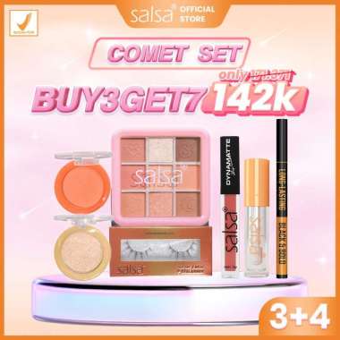 SALSA Douyin Korean Makeup Set - Galaxy Series|Lip Cream|Lip Glow Serum|Faux Fake Eyelashses|Eyeline