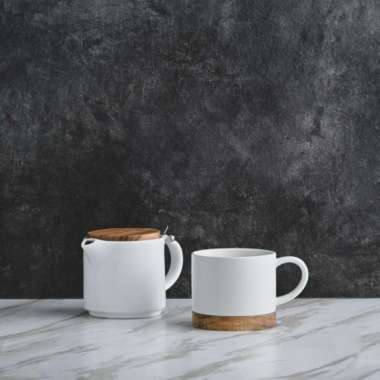 Brewsuniq - Duquet Tea Set W02 Bone White / Teapot Set Cantik Unik Estetik Minimalis One Size