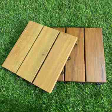 Decking Tile kayu Ulin Kalimantan asli kebun-kolam-teras Unfinish
