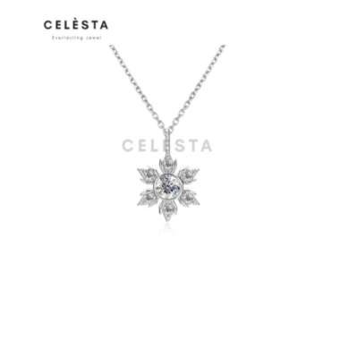 Fauve Pendant - Kalung 0.5 carat berlian Moissanite 925 silver Celesta