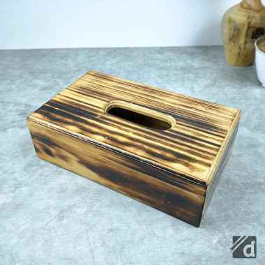 Kotak Tisu Besar, Wadah Tissue Wajah, Kotak Tissue Kayu, Box Tissue Bakar