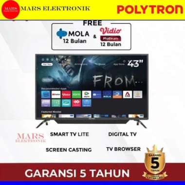 POLYTRON SMART TV 43CV8969C - 43 INCHI SMART TV SMART LITE DIGITAL TV 43CV8969C - READY