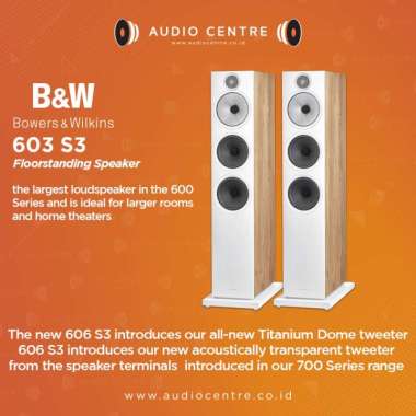 Bowers & Wilkins B&W 603 S3 Floorstanding Speaker passive speaker Oak