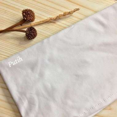 Jilbab Bergo Instan Jersey Syria Non Pet - Panjang dan Nyaman Putih