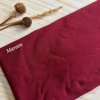 Jilbab Bergo Instan Jersey Syria Non Pet - Panjang dan Nyaman Maroon