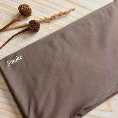 Jilbab Bergo Instan Jersey Syria Non Pet - Panjang dan Nyaman Smoke