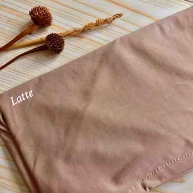 Jilbab Bergo Instan Jersey Syria Non Pet - Panjang dan Nyaman Hazelnut