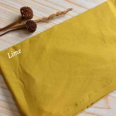 Jilbab Bergo Instan Jersey Syria Non Pet - Panjang dan Nyaman Lime