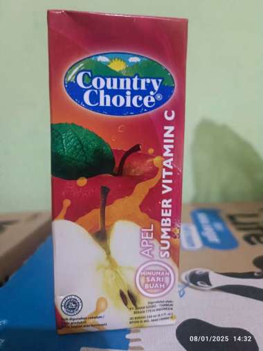 Country Choice Juice UHT 250 ml [KARTON isi 24pcs] Apel