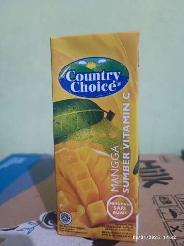 Country Choice Juice UHT 250 ml [KARTON isi 24pcs] Mangga