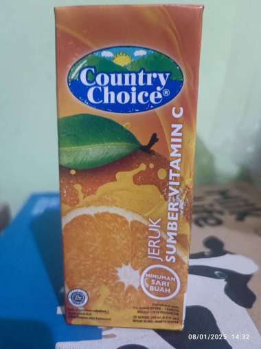 Country Choice Juice UHT 250 ml [KARTON isi 24pcs] Jeruk