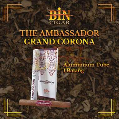 BIN The Ambassador Grand Corona Tubos [ 1 Single Stick ] Indonesia Cigar Cerutu
