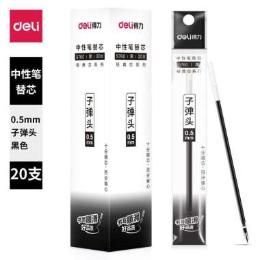 Deli Gel Pen Refill/ Isi Pulpen Gel 0.5mm Panjang Pulpen 132mm S760 Hitam