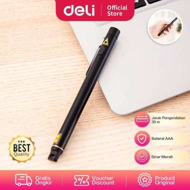 Deli Laser Pointer Pen Pointer Presentasi 650 NM 3933 Hitam