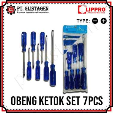 Lippro Obeng Ketok Tembus Magnet Set 7 Pcs 128 Go Thru Screwdriver