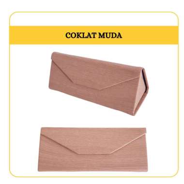KOTAK KACAMATA LIPAT kulit box kacamata hardcase kacamata lipat segitiga ringan anti pecah [KLS] COK