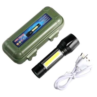 SENTER MINI USB 2 LED CHARGER ISI ULANG TANPA BATERAI Pakai BOX