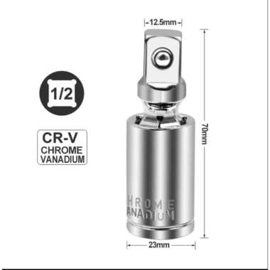 Adapter Konverter kepala shock sock Ratchet 1/2" 360° Chrome