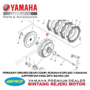 PRIMARY DRIVEN GEAR COMP, RUMAH KOPLING JUPITER MX KING 2PV-E6150-00