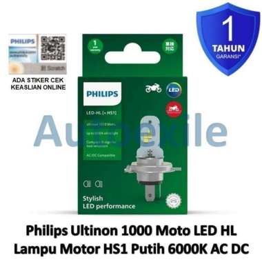 Philips LED HS1 PX43t AC DC Original Semua Varian Warna Lampu Motor Ultinon AC DC