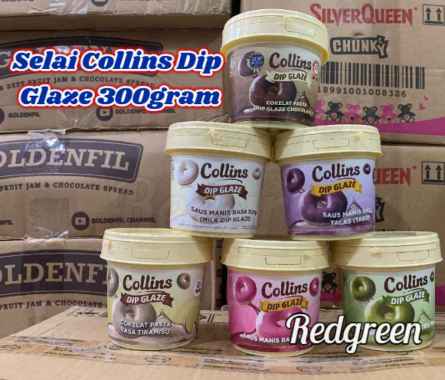Selai Collins Dip Glaze 300gram collins dip glaze toping aneka rasa Chocolate 300gr
