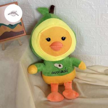 Boneka Binatang Bebek Duck Custom Buah - Toys Doll Peach
