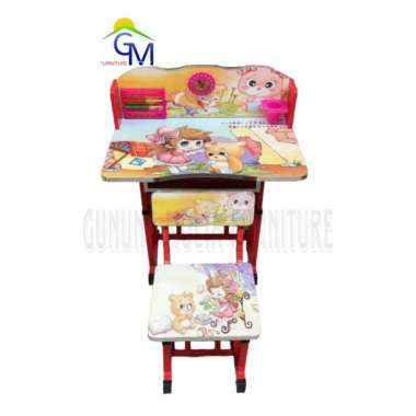 Meja Belajar Anak / Meja TK / Meja PG / Meja Belajar Set Boneka