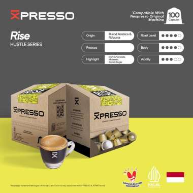 Nespresso Capsule Compatible - Xpresso Coffee Capsule Office Pack Rise Coffee