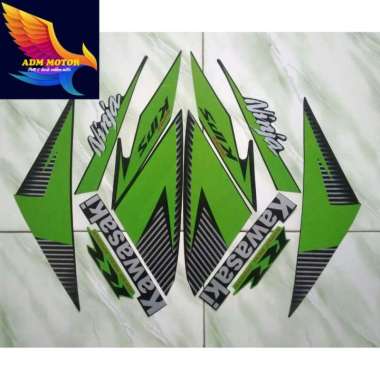 stiker striping lis motor kawasaki ninja rr 2014 kualitas premium bergaransi hijau