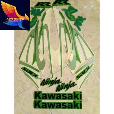 Stiker striping Kawasaki ninja rr old 2011 hijau kualitas premium bergaransi