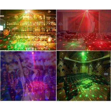 LAMPU Proyektor Laser LED Lampu Disco 60 Patterns