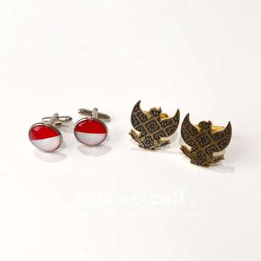 houseofcuff Cufflinks Kancing Manset Garuda & Bendera Indonesia GarudaIndonesia