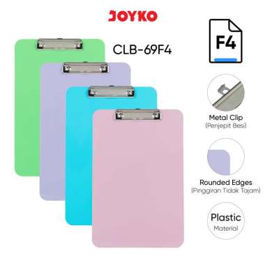 Clipboard Papan Jalan Alas Ujian Joyko CLB-69 F4 Pastel Blue