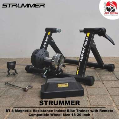 Strummer BT-8 Magnetic Resistance Indoor Bike Trainer with Remote Trainer Sepeda 18-20 Inch